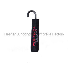 Customized Compact Umbrella with Hook Handle for Advertising (FU-3821BC)